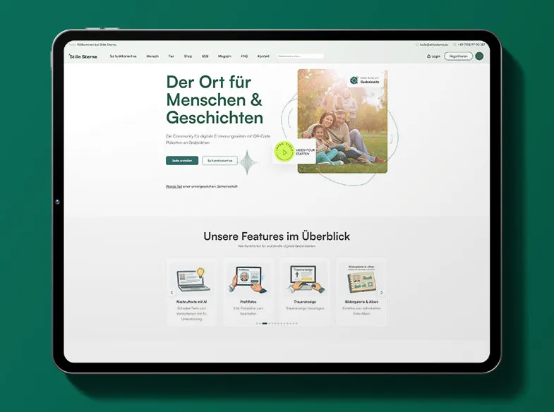 STILLESTERNE.DE – SAAS Plattform